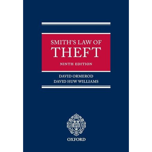 Smiths Law of Theft by David Ormerod Paperback Book