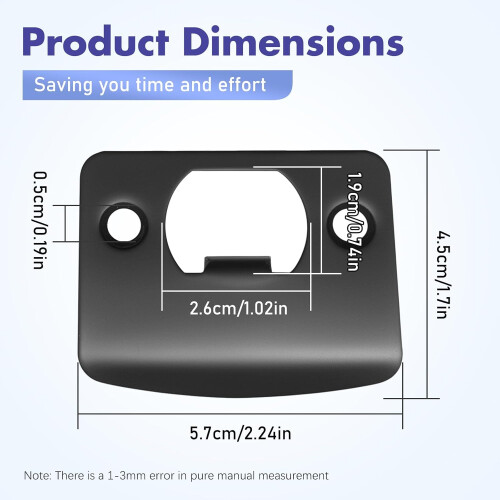 12 PCS Matte Black Door Strike Plate Set with Rounded Corners and Screws for Enhanced Security 1
