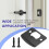 12 PCS Matte Black Door Strike Plate Set with Rounded Corners and Screws for Enhanced Security 5