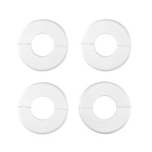 4 Pack 2 Inch White Wall Hole Cover Escutcheon Plate for Bathroom Kitchen Shower Pipe