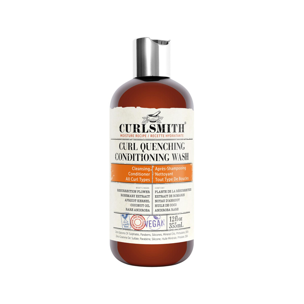 Curlsmith Curl Quenching Conditioning Wash - Vegan Cowash 2 In 1 Conditioner And Shampoo For Wavy, Curly And Coily Hair (355Ml)