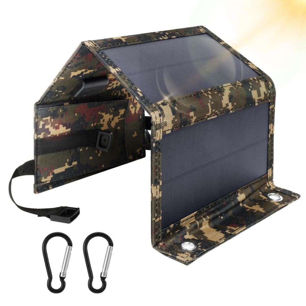 20W Usb Portable Solar Charger With Fast Charging, Waterproof Foldable Panel For Camping Hiking 9044945402704