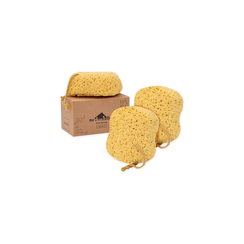 Myhomebody Bath Sponge, Foam Loofah Sponge, Body Sponge For Shower ? Large Size, Lots Of Lather, Curvy, 3 Pack