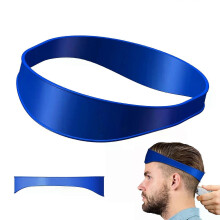 (blue)DIY Home Hair Trimming Home Haircuts Curved Headband Silicone Neckline Shaving Template Hair Cutting Guide Hair Styling Tools