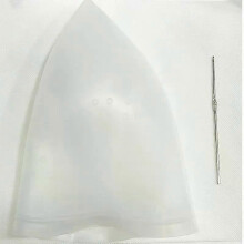 (white)Silicone Professional Color Dye Cap Hair Coloring Cap Hook Needle Highlighting Reusable Set Frosting Dyeing Tools Beauty Salon