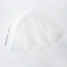(White)Salon Dye Silicone Cap With Needle Silicone Hair Highlights Cap Needle Reusable Hair Coloring Cap Hair Dye Hat Hairstyling Tools