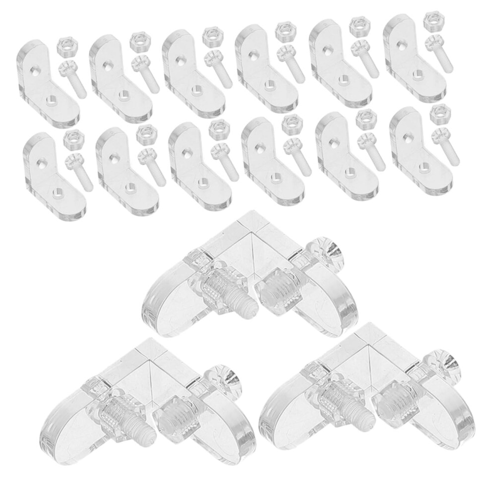 15Pcs Clear Acrylic Corner Brackets For Display Boxes Sturdy Corner Reinforcement Diy Projects 9174973483915