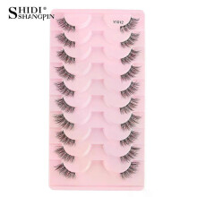 (10 Pairs Y1012) Half Eyelashes False Lashes 10-5 Pairs Cat Eye Eyelashes Eyelash Extension 3D Mink Half Lash Natural Makeup faux Cils maquiagem