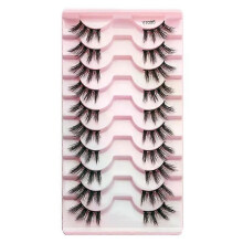 (10 Pairs Y1005) Half Eyelashes False Lashes 10-5 Pairs Cat Eye Eyelashes Eyelash Extension 3D Mink Half Lash Natural Makeup faux Cils maquiagem