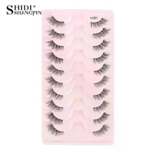 (10 Pairs Y1021) Half Eyelashes False Lashes 10-5 Pairs Cat Eye Eyelashes Eyelash Extension 3D Mink Half Lash Natural Makeup faux Cils maquiagem