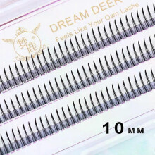 (C 0.07mm, Black 10mm) Brown Lashes A Type False Eyelashes 8-12mm Fake Lashes Natural Fairy Lash Korean Makeup Strand Eyelash Cluster Eye Lashes