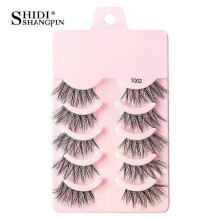 (5 Pairs 1002) Half Eyelashes False Lashes 10-5 Pairs Cat Eye Eyelashes Eyelash Extension 3D Mink Half Lash Natural Makeup faux Cils maquiagem