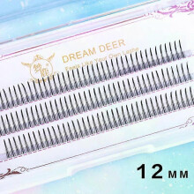 (C 0.07mm, Black 12mm) Brown Lashes A Type False Eyelashes 8-12mm Fake Lashes Natural Fairy Lash Korean Makeup Strand Eyelash Cluster Eye Lashes
