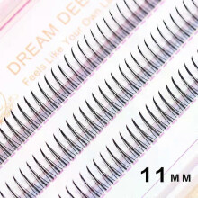 (C 0.07mm, Black 11mm) Brown Lashes A Type False Eyelashes 8-12mm Fake Lashes Natural Fairy Lash Korean Makeup Strand Eyelash Cluster Eye Lashes