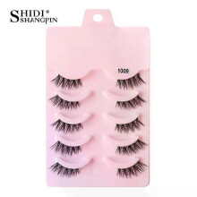(5 Pairs 1009) Half Eyelashes False Lashes 10-5 Pairs Cat Eye Eyelashes Eyelash Extension 3D Mink Half Lash Natural Makeup faux Cils maquiagem
