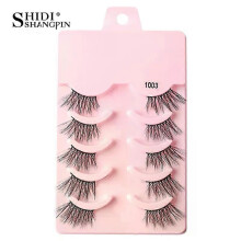 (5 Pairs 1003) Half Eyelashes False Lashes 10-5 Pairs Cat Eye Eyelashes Eyelash Extension 3D Mink Half Lash Natural Makeup faux Cils maquiagem