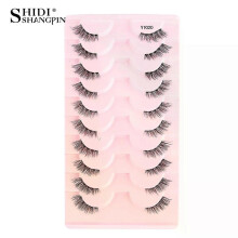 (10 Pairs Y1020) Half Eyelashes False Lashes 10-5 Pairs Cat Eye Eyelashes Eyelash Extension 3D Mink Half Lash Natural Makeup faux Cils maquiagem