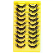 (10Pairs-YK302) 3/10 Pairs Half Lashes Makeup Natural Long Cat Eye Lashes Dramatic False Eyelashes Soft Faux Cils Fake Eyelash Extensions Tool
