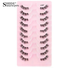 (10 Pairs Y1027) Half Eyelashes False Lashes 10-5 Pairs Cat Eye Eyelashes Eyelash Extension 3D Mink Half Lash Natural Makeup faux Cils maquiagem