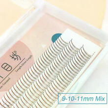 (C 0.07mm, Brown-9-10-11mm) Brown Lashes A Type False Eyelashes 8-12mm Fake Lashes Natural Fairy Lash Korean Makeup Strand Eyelash Cluster Eye Lashes