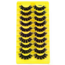 (10Pairs-YK303) 3/10 Pairs Half Lashes Makeup Natural Long Cat Eye Lashes Dramatic False Eyelashes Soft Faux Cils Fake Eyelash Extensions Tool