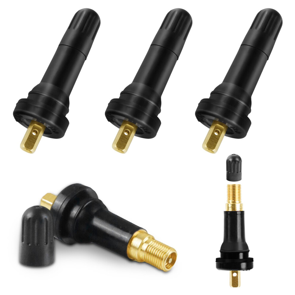 Tpms Valve Stem 5 Pack, Brass Tire Pressure Sensor Valve Stems, Leak Air Seal, 0.453 Inch 9174973484073