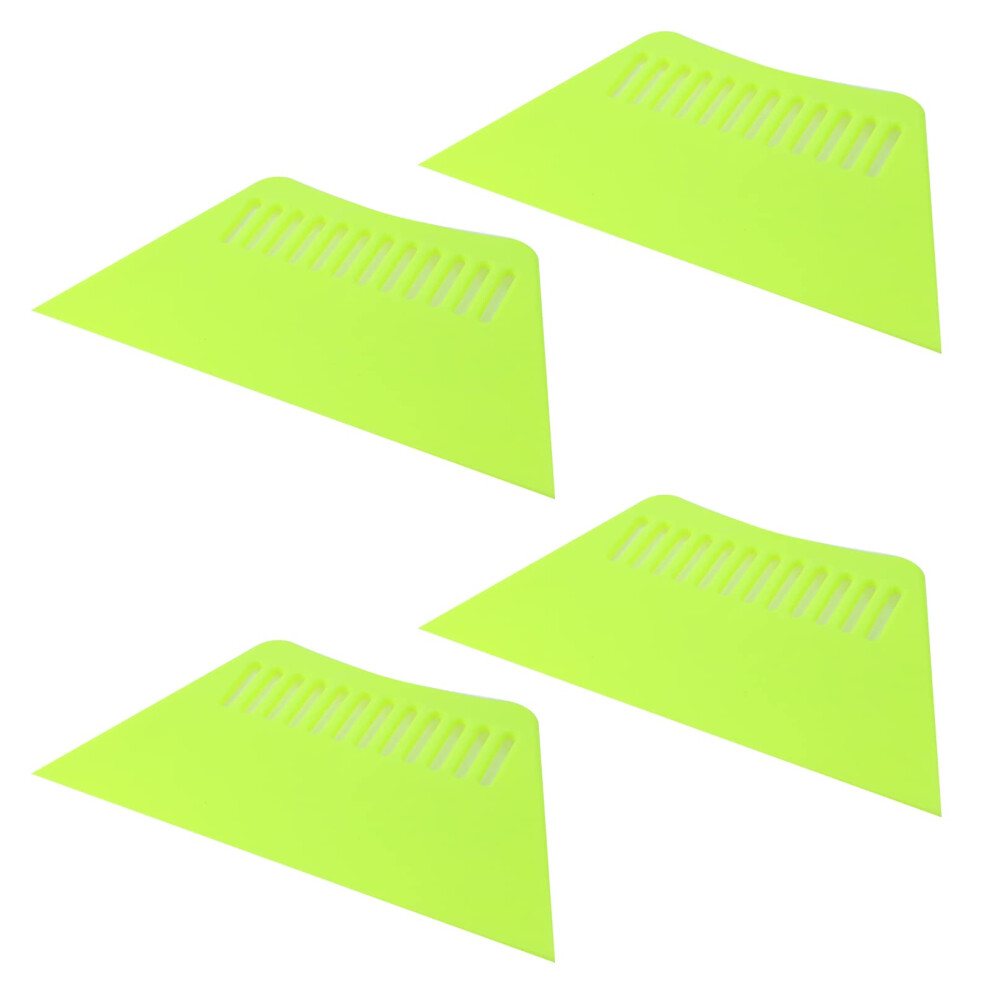 4Pcs Plastic Wallpaper Smoothing Tool And Flexible Scraper Green With Ergonomic Trapezoid Grip 9044945403152