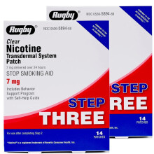 Nicotine Patch 7mg Step 3 Clear Quit Smoking Aid 24Hour Craving Relief 2 Boxes 28 Total Patches