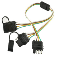Trailer Light YSplitter 4 Pin Waterproof Dual Output Wiring Adapter for LED Tailgate Light Bar
