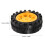 128Pcs Durable Yellow Plastic Wheels for DIY Car Models and Crafts 11