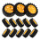128Pcs Durable Yellow Plastic Wheels for DIY Car Models and Crafts 2