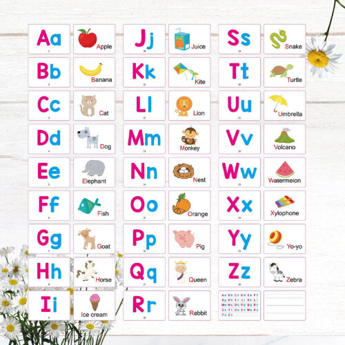 27Pcs Children Alphabet Cognition Memory Cards With Pen 2