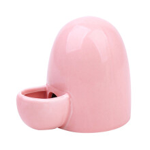 2Pcs Self-Dispensing Pet Feeder Pink for Hamsters Rabbits Small Pets