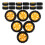 128Pcs Durable Yellow Plastic Wheels for DIY Car Models and Crafts 3