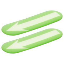 3Pairs Durable Green Luminous Arrow Decals for Car Safety Marking