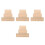 96Pcs Multi-Function Wooden Rulers in Khaki for School Math Office Use 9