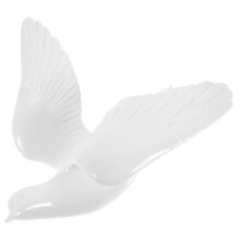 4Pcs White Craft Vinyl Bird Wall Decoration 3D Home Wall Art