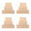 96Pcs Multi-Function Wooden Rulers in Khaki for School Math Office Use 4
