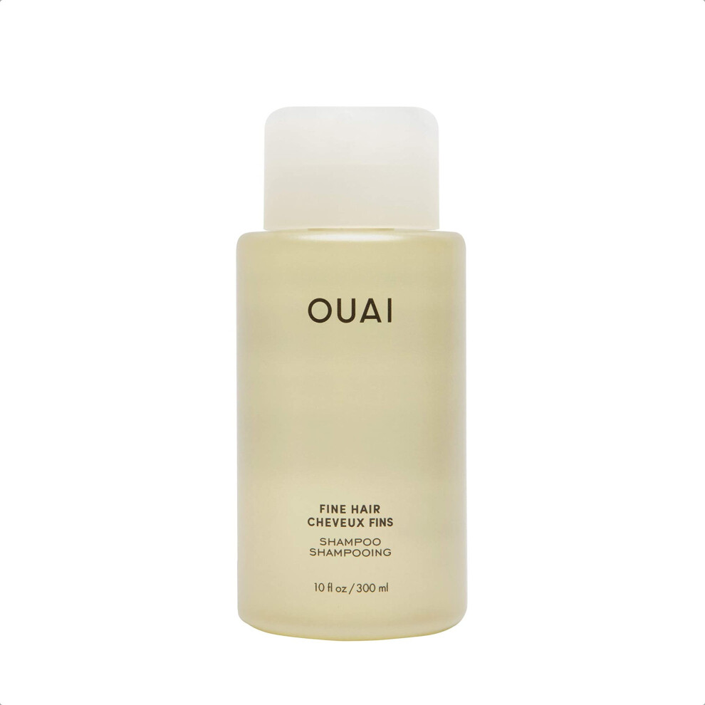 Ouai Fine Shampoo - Volumising Shampoo With Strengthening Keratin, Biotin & Chia Seed Oil For Fine Hair - Delivers Clean, Weightless Body - Paraben,