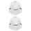 2Pcs Metal Faucet Handle Silver Universal Bathroom Kitchen Replacement 6