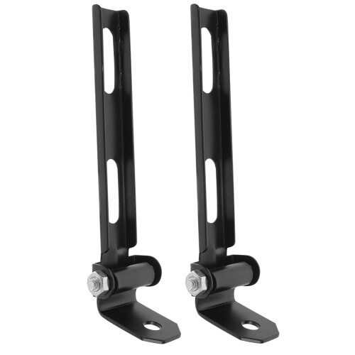 4Pcs Universal Adjustable Solo Seat Mounting Brackets with Black Alloy