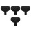 4Pcs Stroller Head Support Cushion Black Plastic Baby Neck Rest Pad 3
