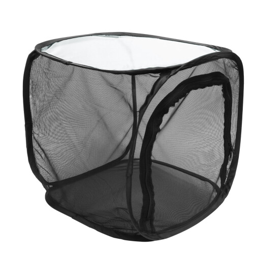 2Pcs Durable Black Kids Cage Storage Box Lightweight for Exploration