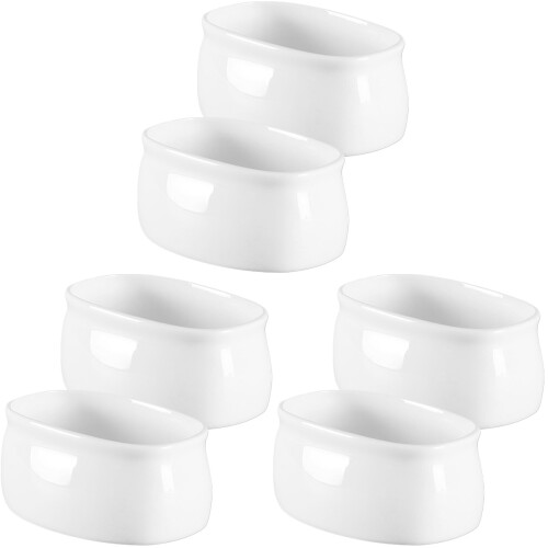 6Pcs White Ceramic Cube Sugar Containers for Household Use 2