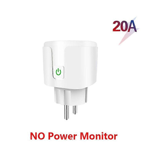 (2PCS)Tenky Smart Plug WiFi Socket EU 20A With Power Monitor Timing Function
