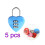 Multi-Color Heart Combination Padlocks for Luggage and Lockers 1