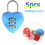Multi-Color Heart Combination Padlocks for Luggage and Lockers 4