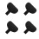 4Pcs Stroller Head Support Cushion Black Plastic Baby Neck Rest Pad 5
