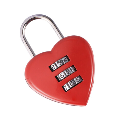 Multi-Color Heart Combination Padlocks for Luggage and Lockers 2