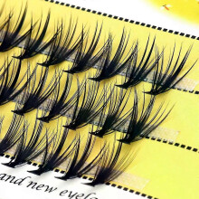 (14mm, 20D C 0.07mm) 1box big capacity 60 bundles 20D eyelash extensions 0.07mm  C curl mink eyelashes Individual lashes natural style Free Shipping